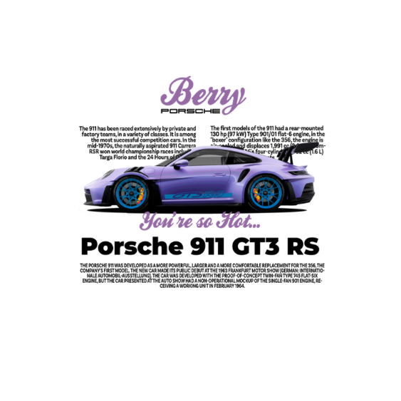 Berry Porsche 911 GT3 RS DTF Transfer