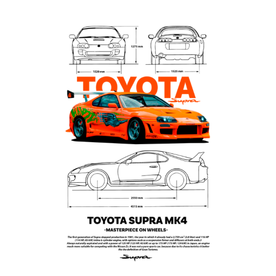 Toyota Supra MK4 DTF Transfer