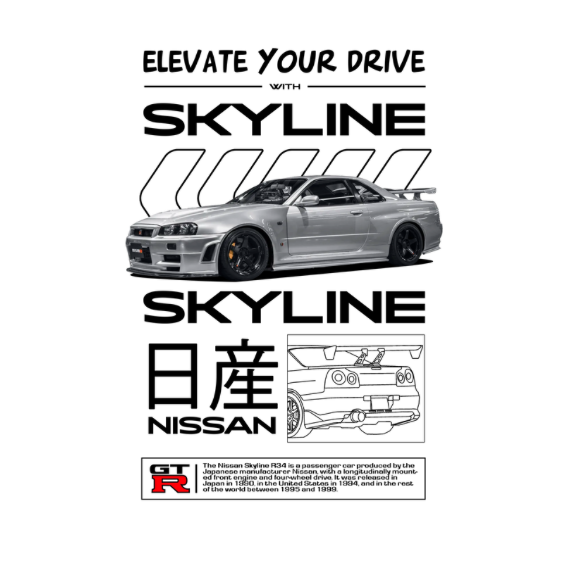 Nissan Skyline GTR DTF Transfer