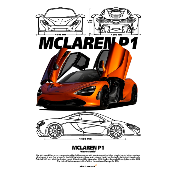 McLaren P1 DTF Transfer