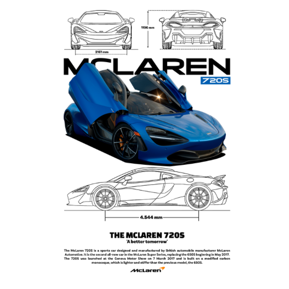 McLaren 720s DTF Transfer