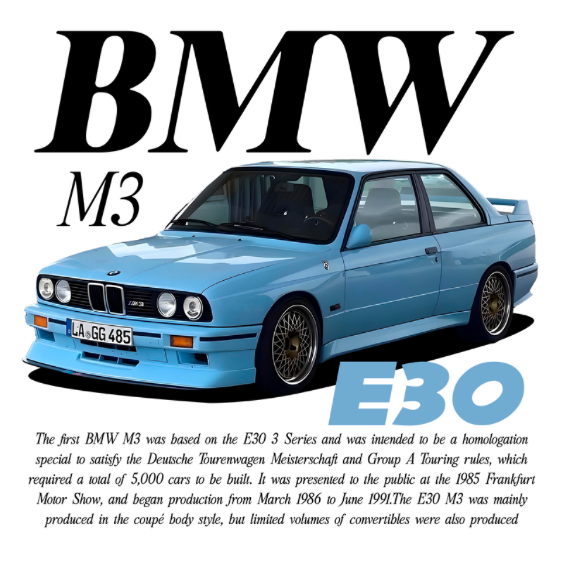 BMW M3 E30 DTF Transfer