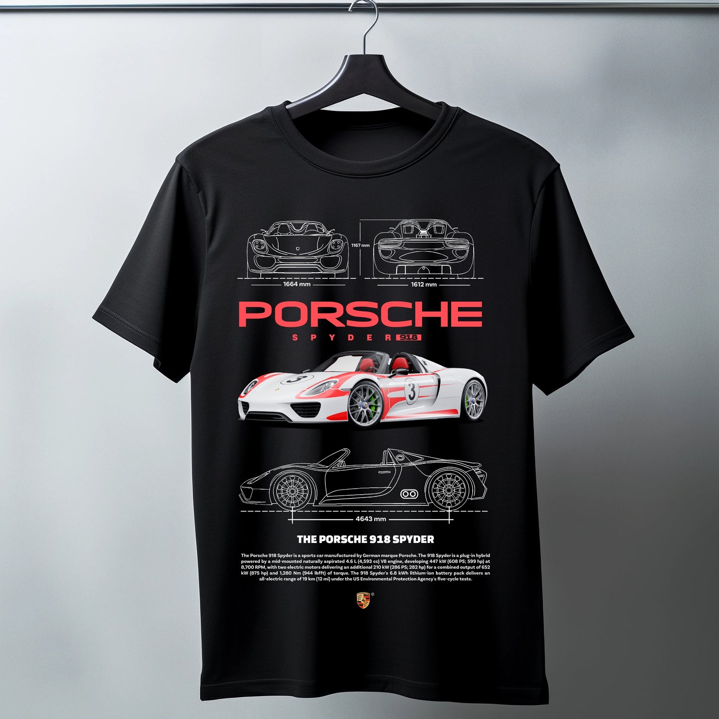 Porsche Spyder 918 Tee Shirt