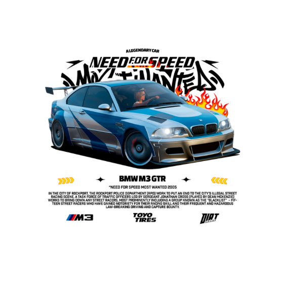 BMW M3 GTR DTF Transfer
