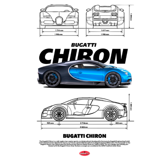 Bugatti Chiron DTF Transfer
