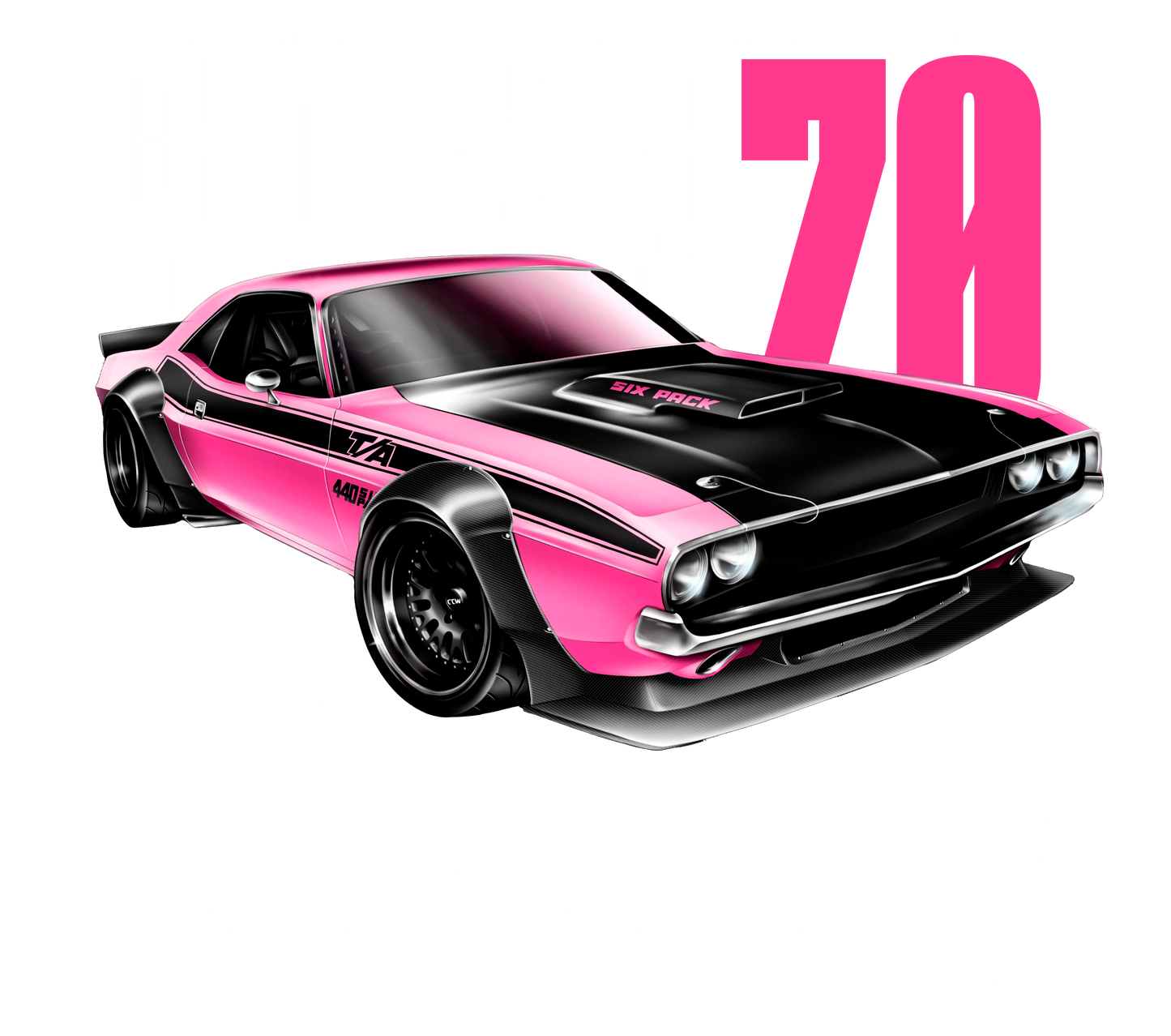 Dodge Challenger 70 DTF Transfer