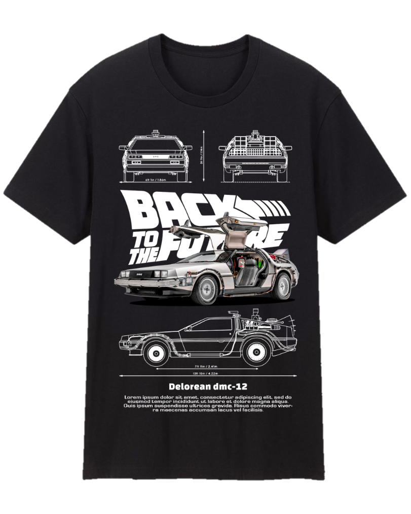 Back To The Future Delorean DMC-12 Tee Shirt