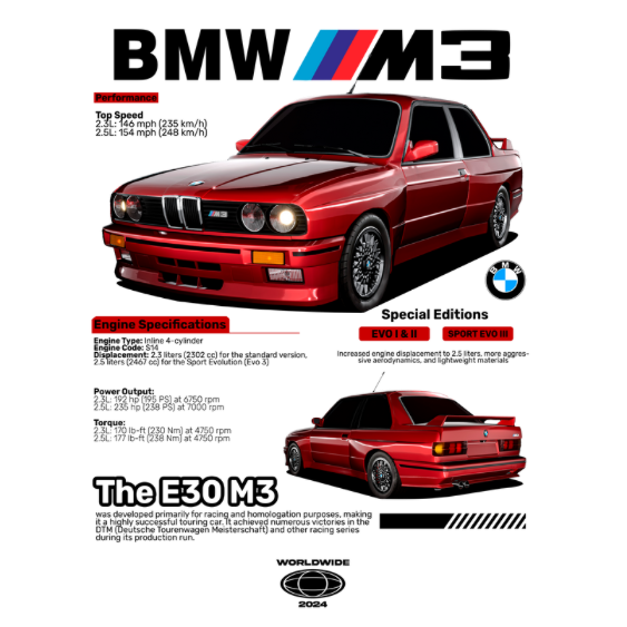 BMW M3 DTF Transfer