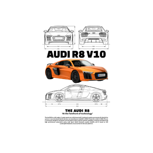 Audi R8 V10 DTF Transfer