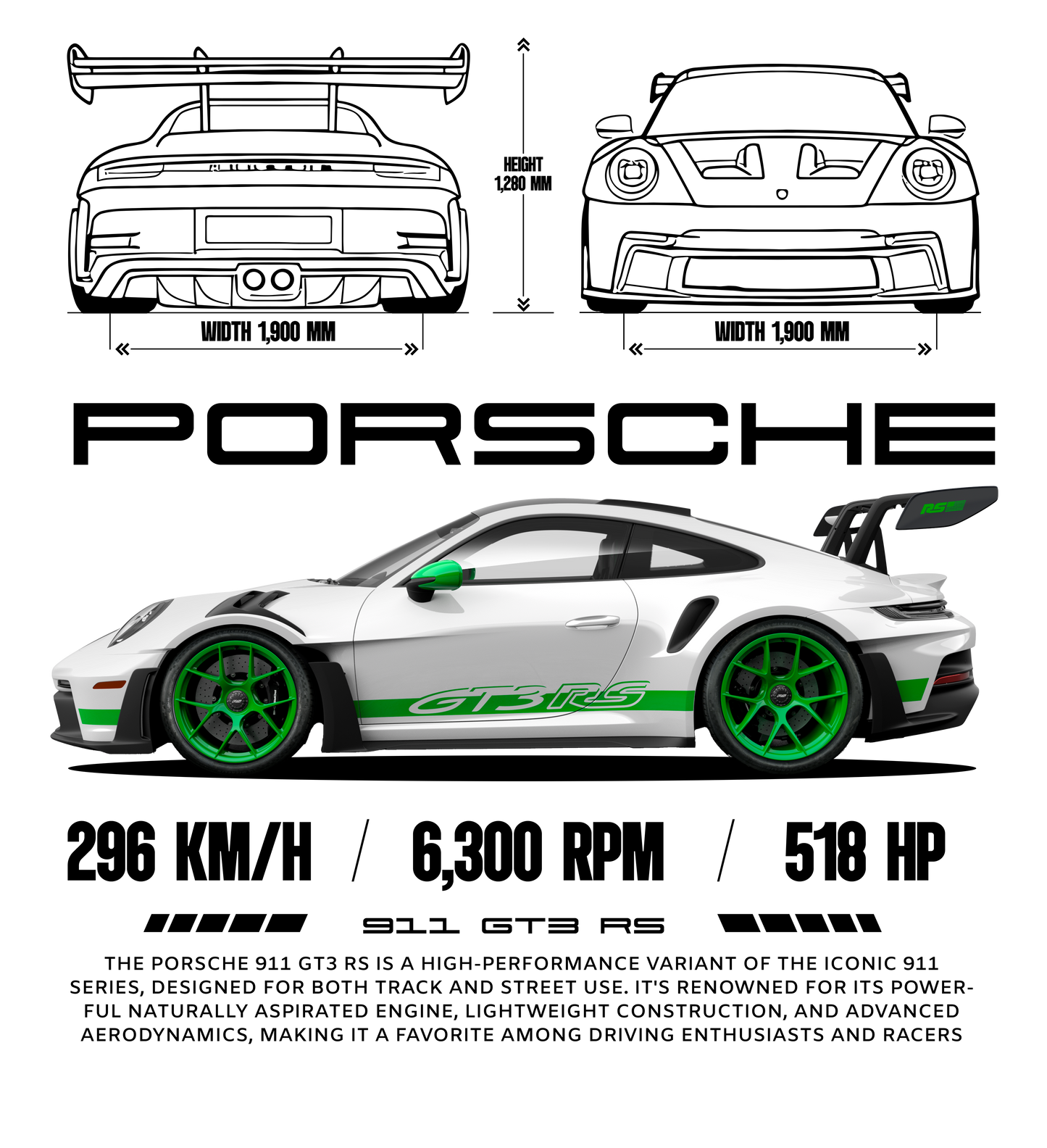 Porsche GT3 RS DTF Transfer