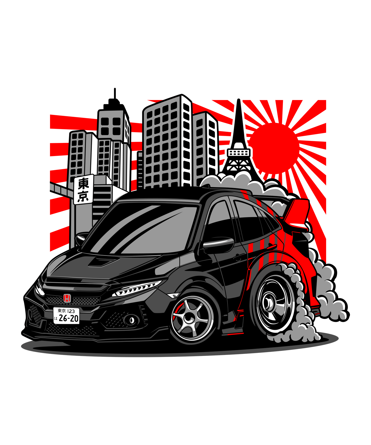 Honda Japan DTF Transfer