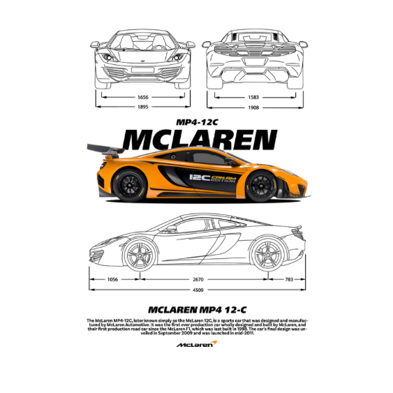 McLaren MP4 12-C DTF Transfer