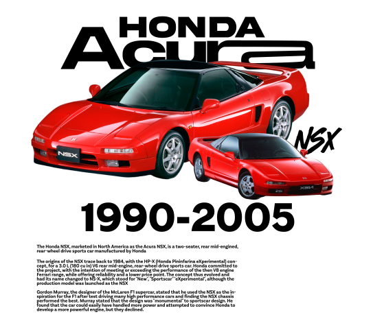 Acura NSX 1990-2005 DTF Transfer