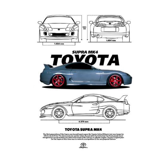 Toyota Supra MK4 DTF Transfer