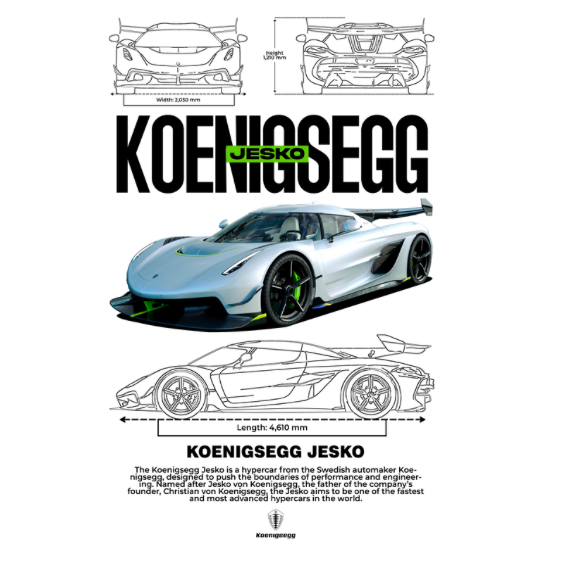 Koenigsegg Jesko DTF Transfer