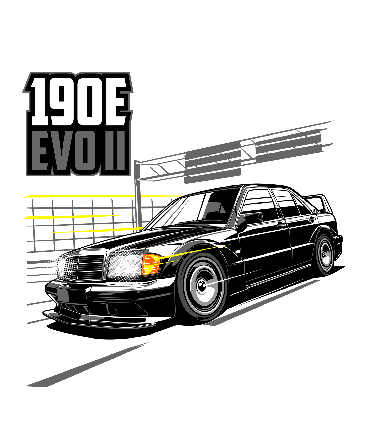 Mercedes Benz 190E EvoII DTF Transfer