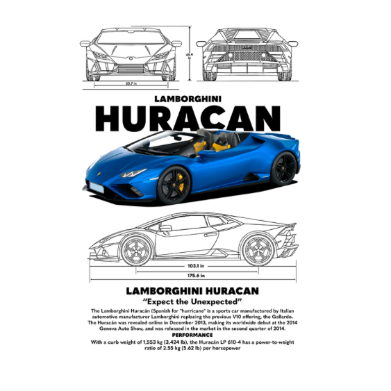 Lamborghini Huracan DTF Transfer