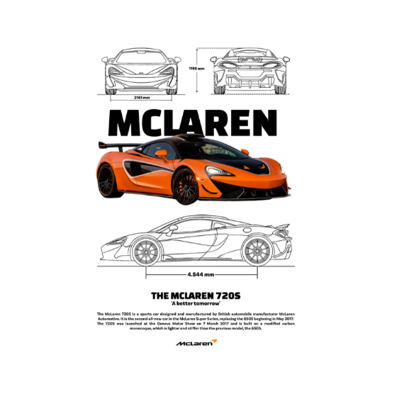 The McLaren 720s DTF Transfer