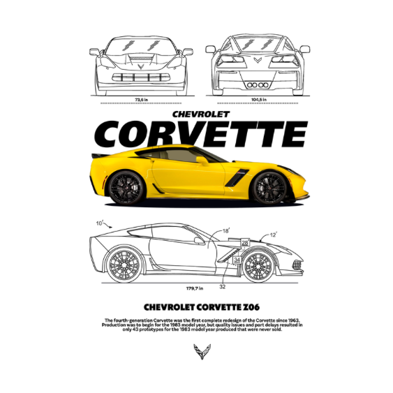Chevrolet Corvette DTF Transfer