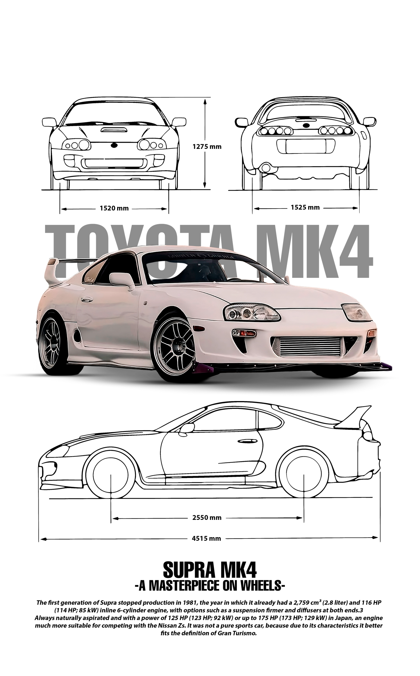 Toyota Supra MK4 DTF Transfer