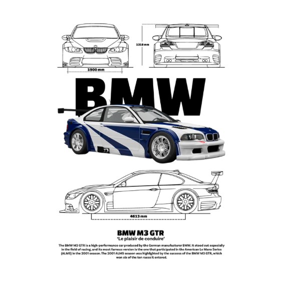 BMW M3 GTR DTF Transfer