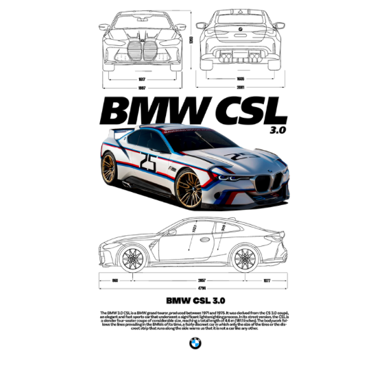 BMW CSL 3.0 DTF Transfer
