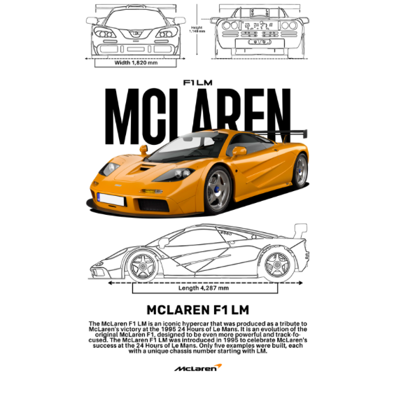 McLaren F1 LM DTF Transfer