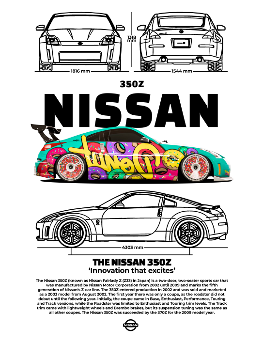 Nissan 350z DTF Transfer