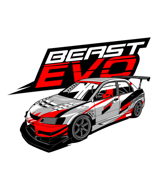 Mitsubishi Beast Evo DTF Transfer