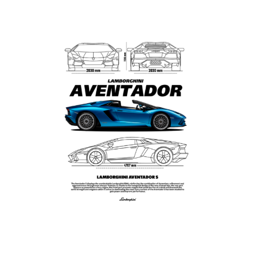 Lamborghini Aventador DTF Transfer