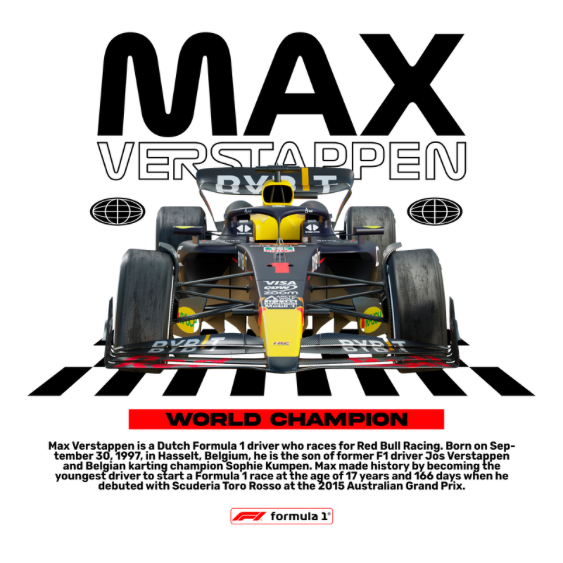 Max Verstappen Formula 1 DTF Transfer
