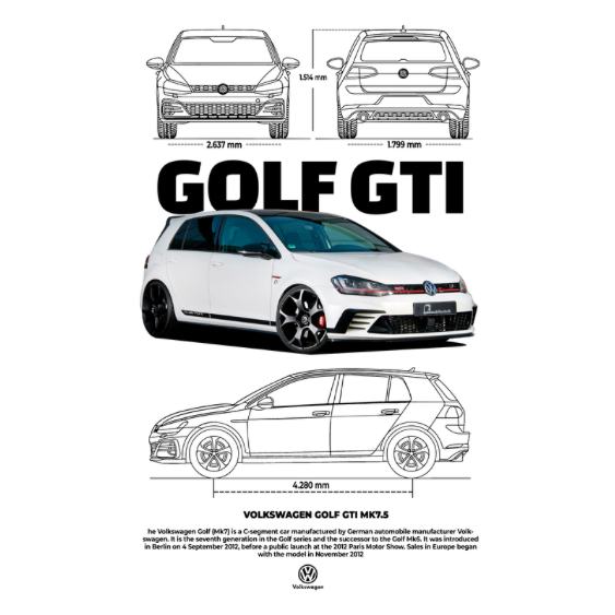 Volkswagen Golf GTI DTF Transfer