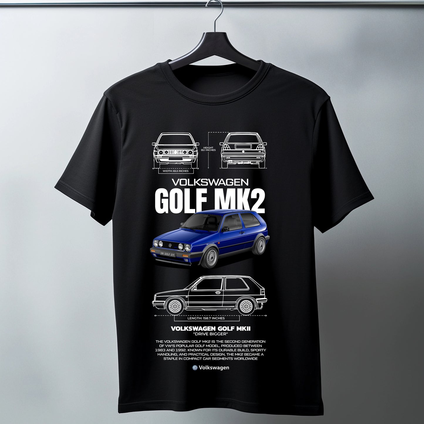 Volkswagen Golf MK2 Tee Shirt