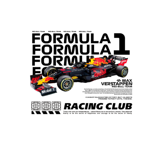Max Verstappen Formula 1 DTF Transfer