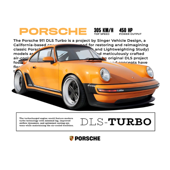 Porsche 911 DLS Turbo DTF Transfer