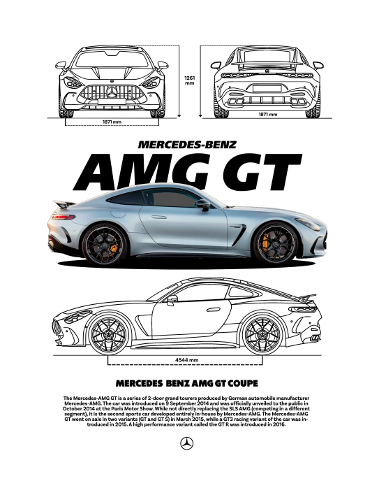 Mercedes Benz AMG GT Coupe DTF Transfer