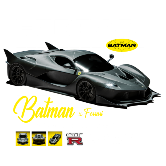 Ferrari Batman MP4 DTF Transfer