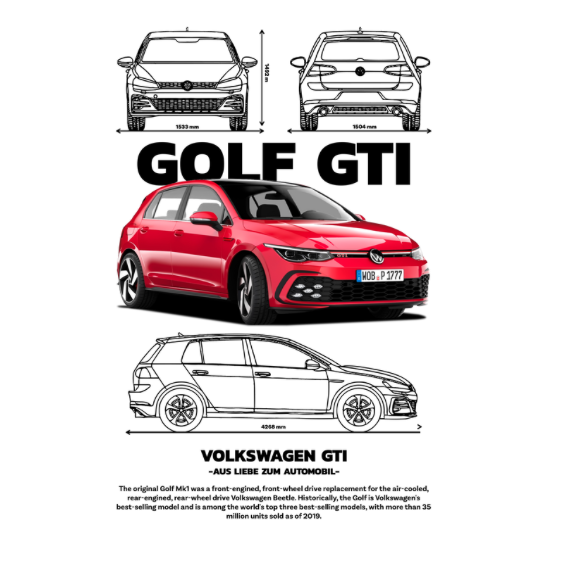 Volkswagen Golf GTI DTF Transfer