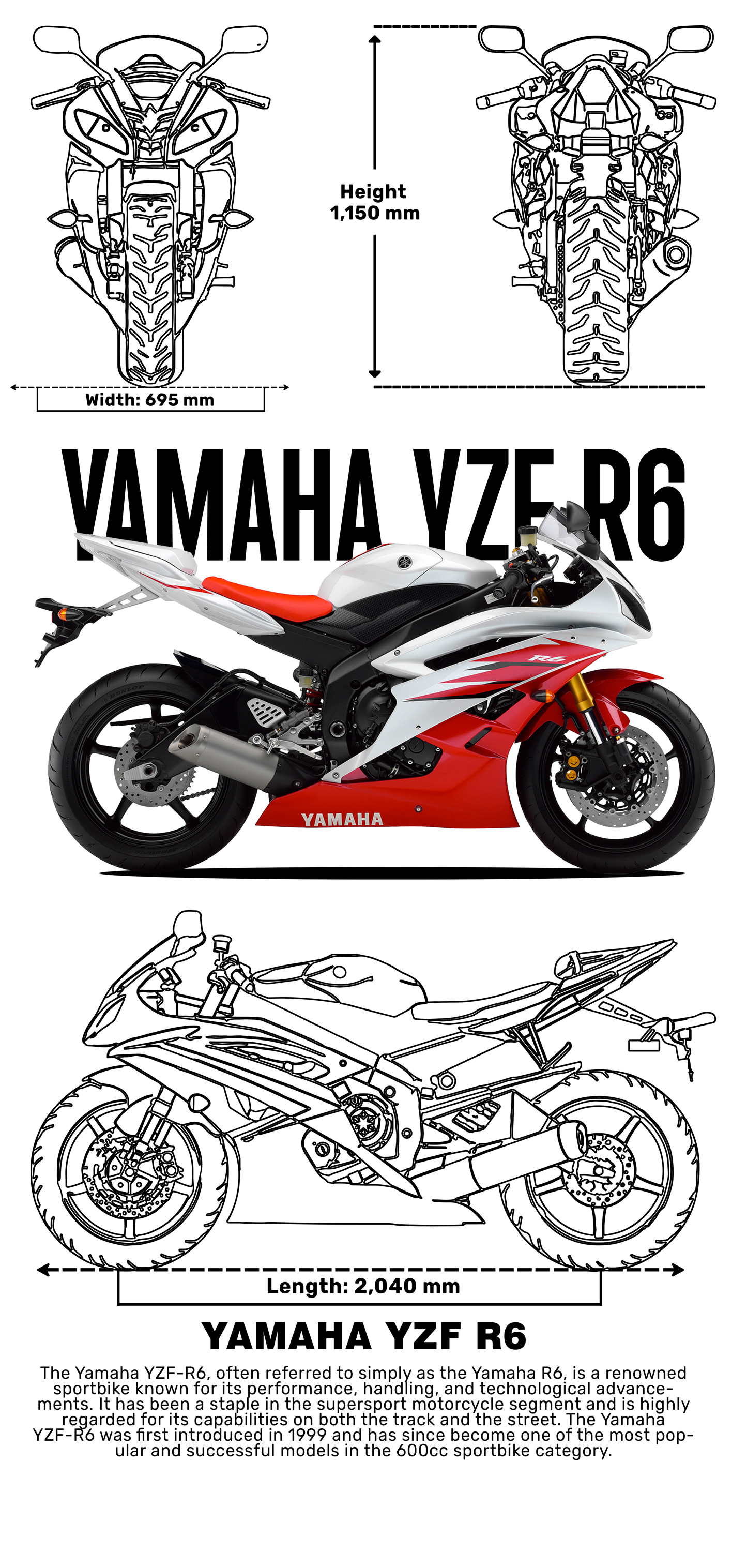 Yamaha YZF R6 DTF Transfer