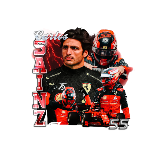 Carlos Sainz Formula DTF Transfer