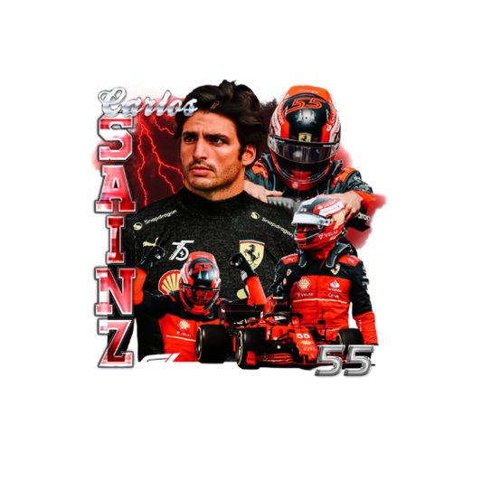 Carlos Sainz Formula DTF Transfer