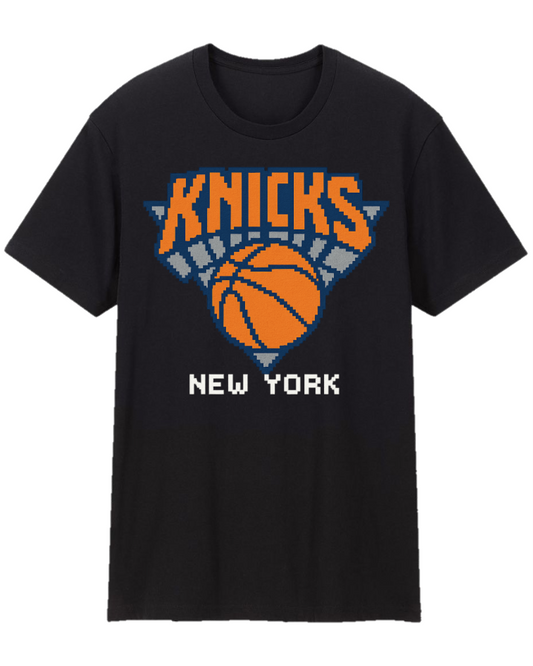 New York Knicks Retro 8-Bit Vintage Tee Shirt
